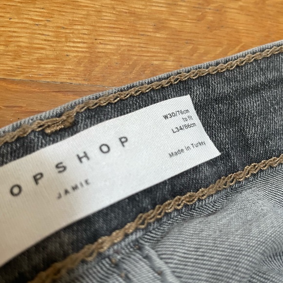 TopShop Grey Jamie Jeans - Picture 4 of 5